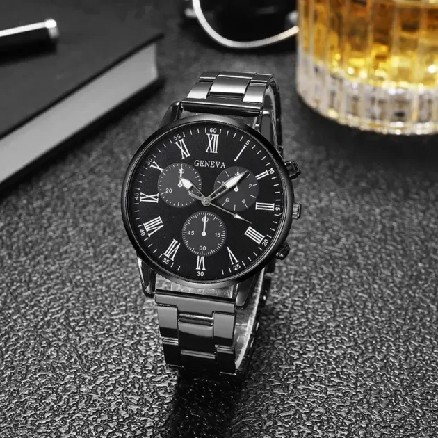 Alloy Band Quartz Watch for Man – Simple Business Wristwatch with Classic Design - Image 3