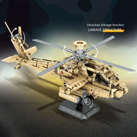 Military Helicopter Building Blocks