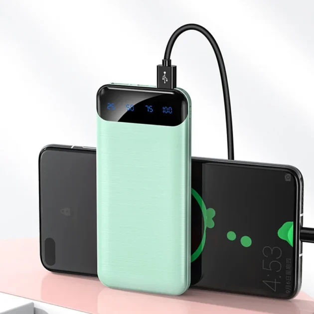 100000mAh Compact Power Bank – Ultra-Thin High Capacity Fast Charging Battery for iPhone, Samsung, Xiaomi - Image 2
