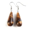 Tiger Eye Drop Earrings for Women – Natural Stone Dangle Hook Design, Elegant Jewelry Gift for Girls & Lovers