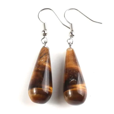Tiger Eye Drop Earrings