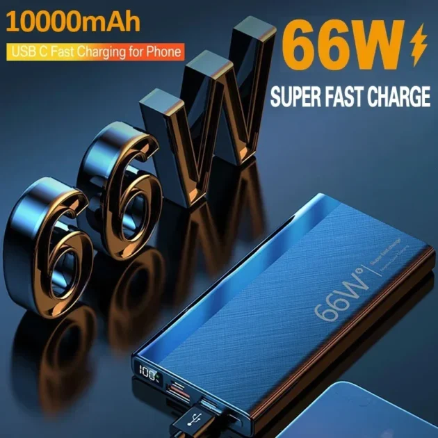 New 66W Power Bank 50000mAh – PD 3.0 Fast Charging External Battery for iPhone 15, 14, 13 Pro, Samsung, and Xiaomi - Image 3