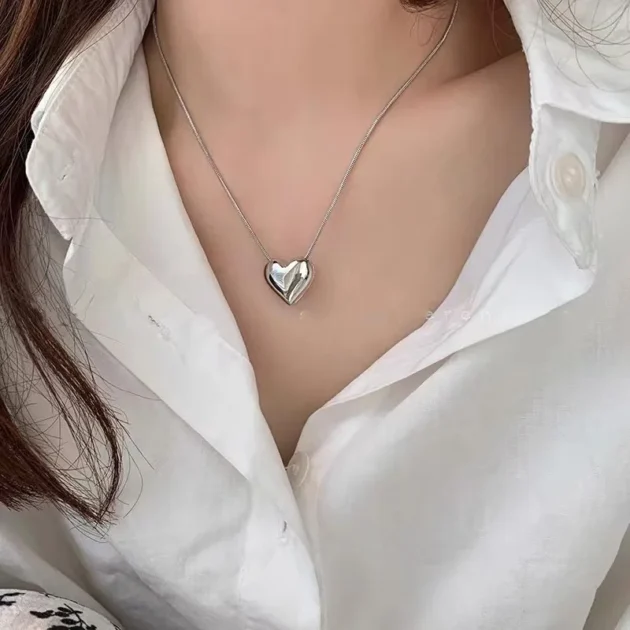Titanium Heart Pendant Necklace