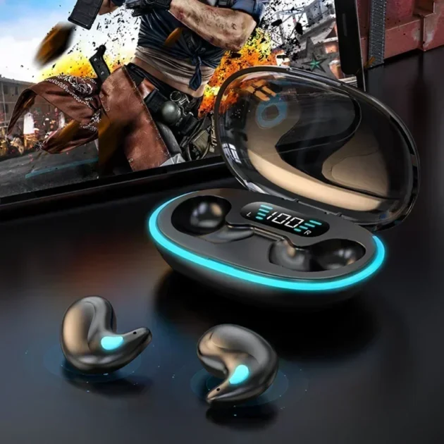 Hidden Wireless Earbuds – X55 Mini Bluetooth Headphones with Mic, Waterproof TWS Design for Sleep, Work & HD Calls - Image 3