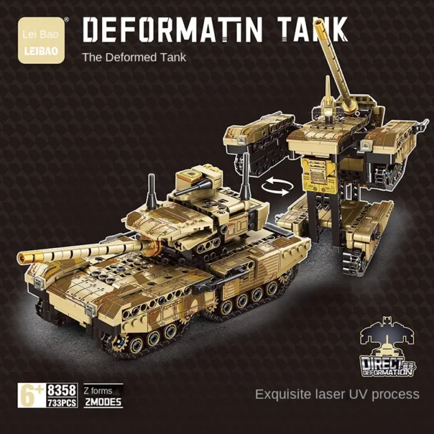 Building Blocks Toy – 2-in-1 Aircraft & Tank Transformation Puzzle Set for Kids - Image 4