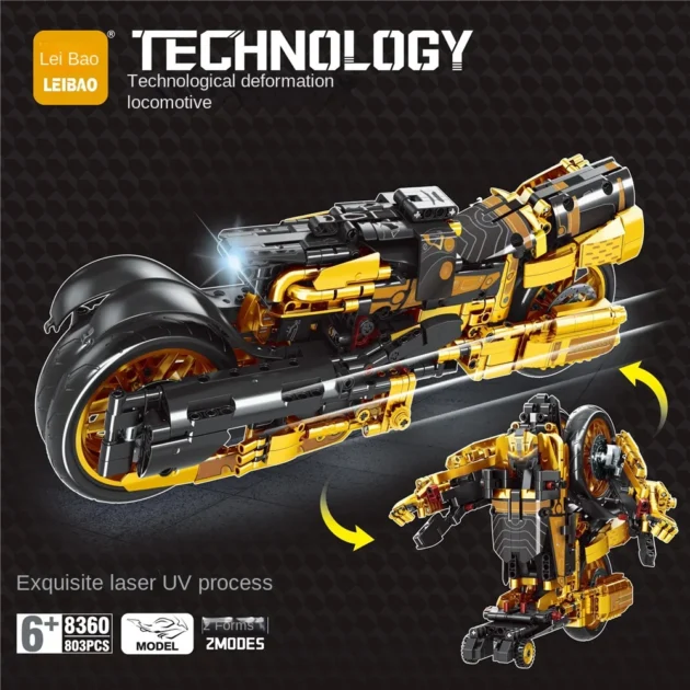 Leibao 8359 Motorcycle Building Blocks for Kids Transforming Toy Set for Boys - Image 3
