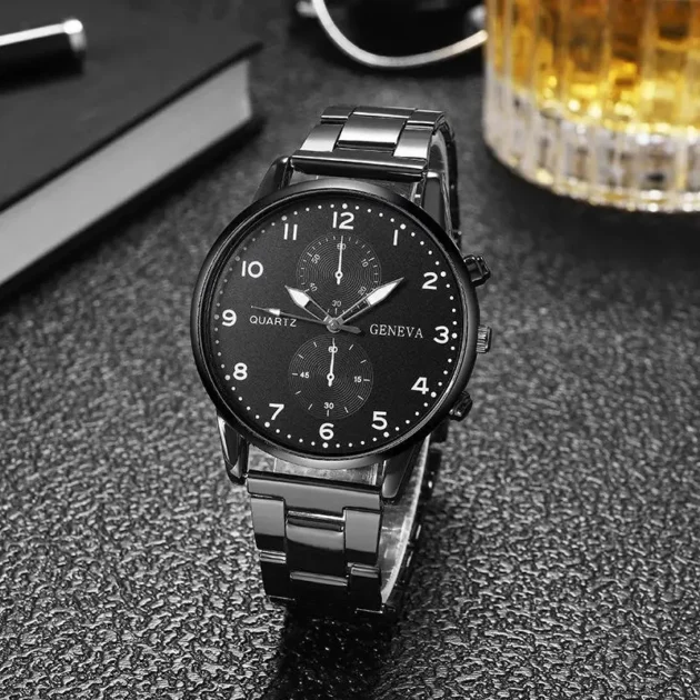 Alloy Band Quartz Watch for Man – Simple Business Wristwatch with Classic Design - Image 2