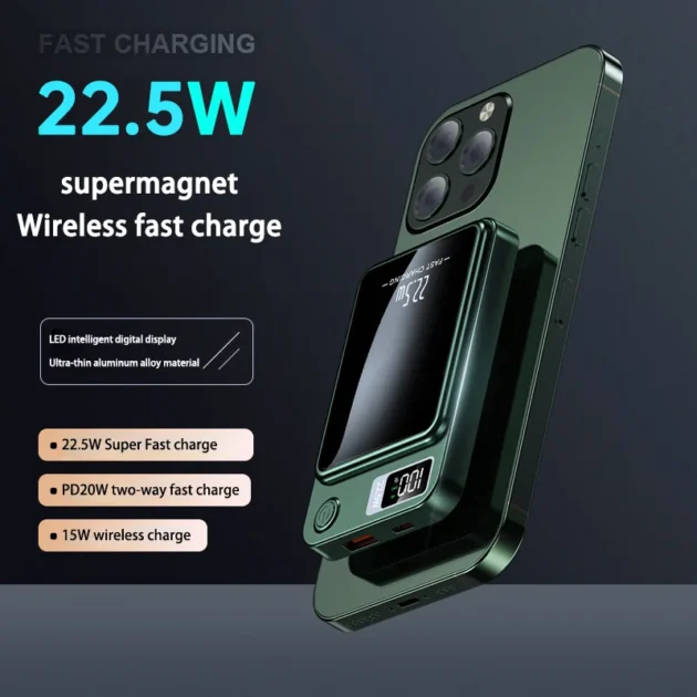 300000mAh Magnetic Wireless Power Bank – 20W Fast Charging Portable Battery for iPhone & Samsung - Image 3