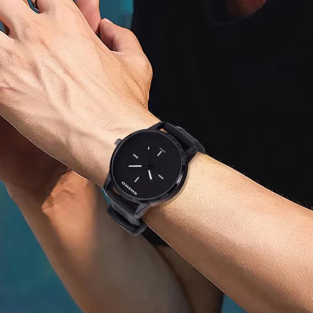 Silicone Strap Quartz Watch for Men – WOKAI Retro Waterproof Business Clock - Image 2