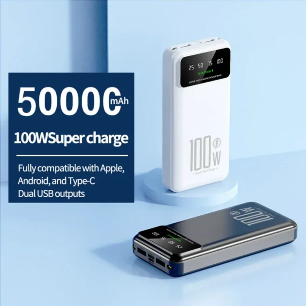Xiaomi 50000mAh High Capacity Power Bank – 100W Super Fast Charge LED Digital Display Portable Battery Charger for iPhone Samsung Xiaomi - Image 2