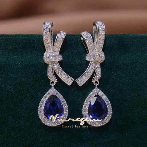Sapphire Drop Earrings