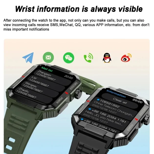 GPS Smartwatch for Men – 1.99" HD Screen, Bluetooth Call, 120+ Sports Modes, Outdoor Weather Data, Waterproof Smart Watch - Image 5