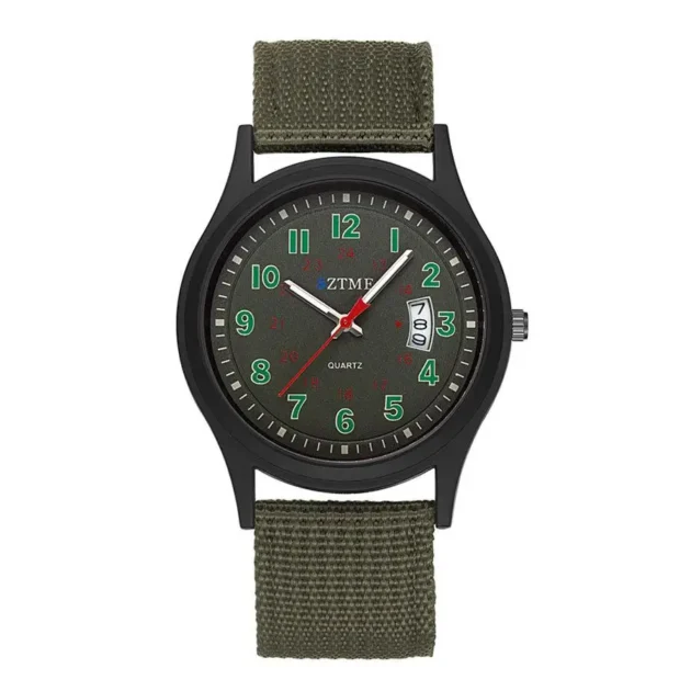 Luminous Calendar Watch for Man – Fashion Canvas Strap Quartz Wristwatch - Image 5