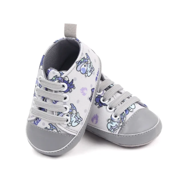 Baby Crib Shoes – Cartoon Print Tie-Up Non-Slip Sneakers for Infant Boys & Girls (0–18M) - Image 4
