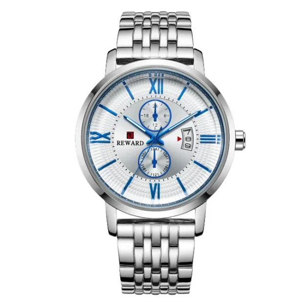 Men’s Luxury Business Watch – Round Leather Strap Quartz with Calendar & Waterproof Design - Image 4