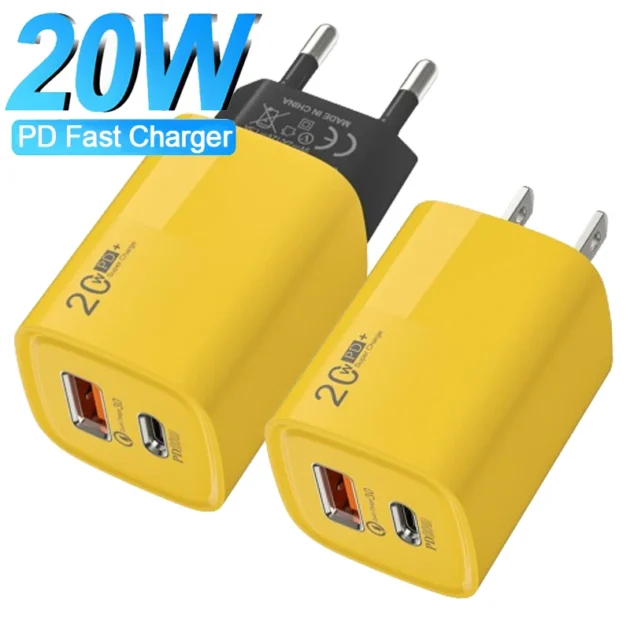 20W Mini GaN Charger – Universal Fast Charging PD USB-C Plug for Mobile Devices - Image 2