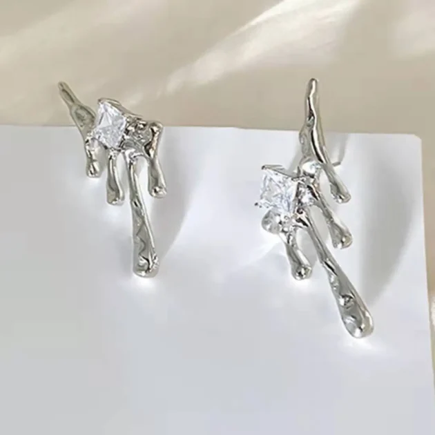 Water Drop Earrings for Women – Trendy Fashion Design, Personality Alloy Dangle Jewelry for Everyday Style or Wholesale Direct Sales - Image 3