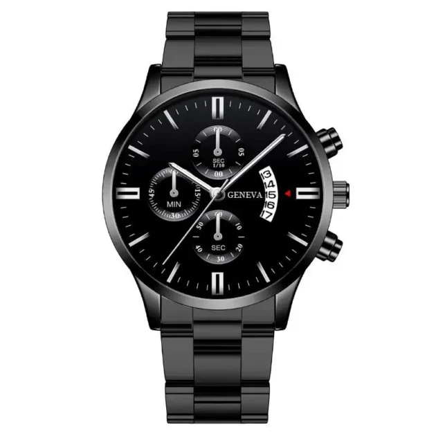 Men’s Fashion Sports Calendar Watch – Steel Band Wristwatch with Business Style & Waterproof Design - Image 5