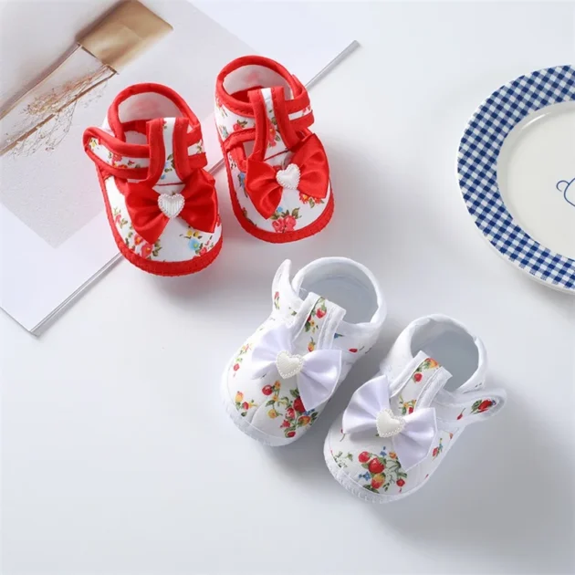 Newborn Baby Girl Sandals – Floral Print Soft Sole First Walkers for 0-12 Months - Image 3