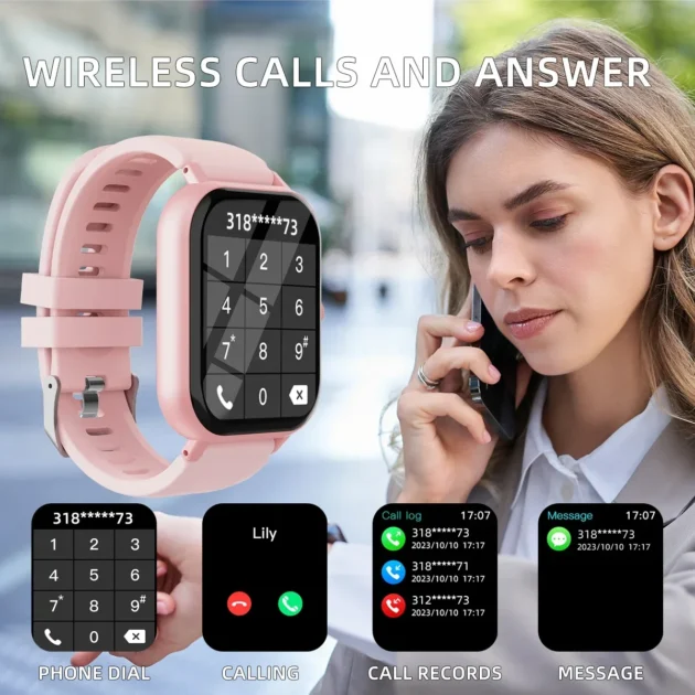Fitness Tracking Smartwatch – 1.99" Bluetooth Call Full Touch Screen Sports Watch for Men & Women, Compatible with Android & iPhone - Image 4