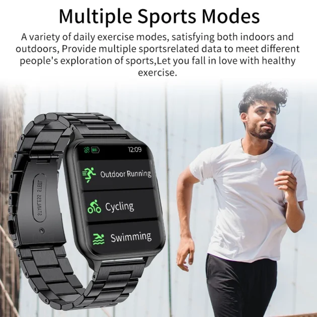 Health Tracking Smartwatch for Men – LIGE Watch with Heart Rate, Body Temperature, Blood Oxygen, Flashlight & IP68 Waterproof - Image 6