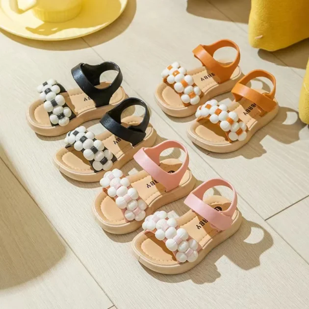 Bebe Slippers Soft Anti-Slip Baby Sandals for Newborn Boys & Girls Summer Indoor Outdoor Shoes - Image 4