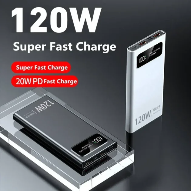 50000mAh Power Bank 120W – Super Fast Charging Digital Display Battery for iPhone, Samsung, and Huawei - Image 6