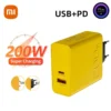 Xiaomi 200W GaN Fast Charger – 2-in-1 USB Type-C Power Adapter for iPhone, Samsung, Huawei, Oppo