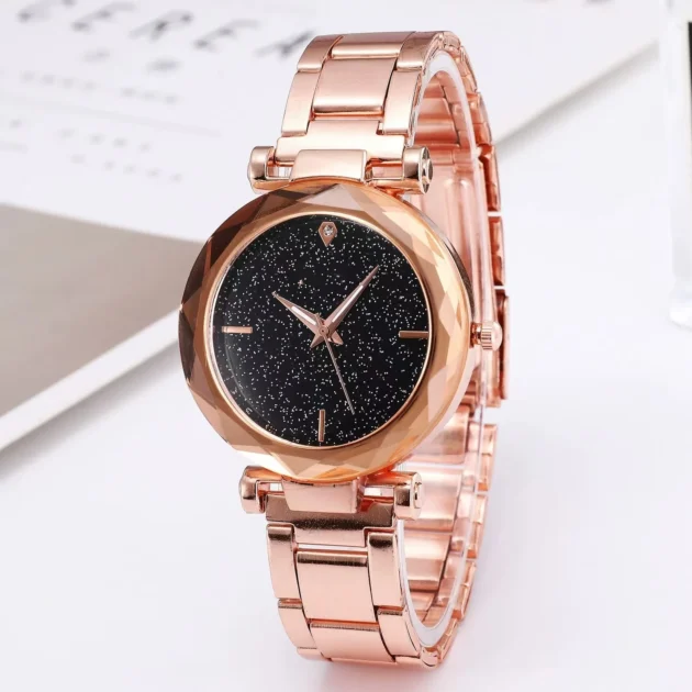 Luxury Steel Band Watch for Girls – Waterproof Glow-in-the-Dark Fashion Clock for Students & Sports Wear - Image 2