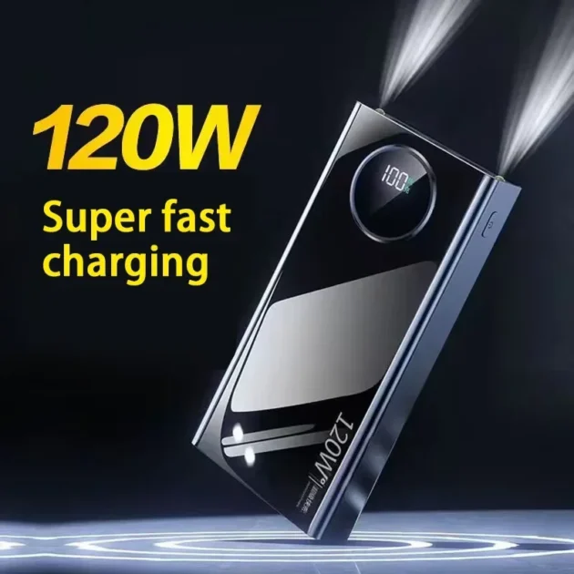 50000mAh Super Fast Charging Power Bank – 120W Ultra-Large Capacity Battery for iPhone, Xiaomi - Image 2