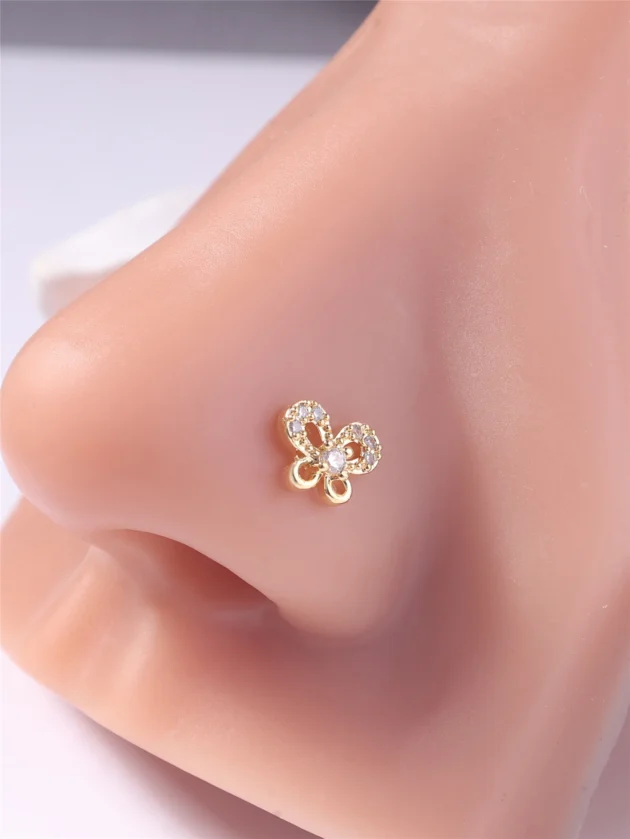 butterfly nose pin