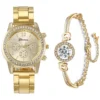 Luxury Bracelet Watch Set for Women – Two-Piece Gift Combo with Elegant Design for Fashion & Foreign Trade