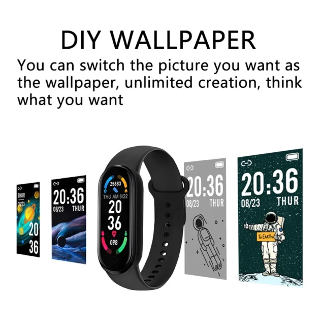 Fitness Smart Bracelet Watch – M6 Waterproof Sports Band with Heart Rate & Blood Pressure Monitor for Men & Women - Image 4