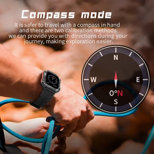 Military Smart Watch for Android – Men’s Fitness Tracker with Bluetooth Call, IP68 Waterproof, Health Monitor & AI Voice - Image 5
