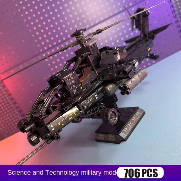 J-20 Military Helicopter Building Blocks – Armed Assembly Toy for Kids by Leibao Technology - Image 2