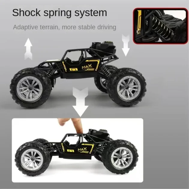 Toy Alloy Light Spray Off-Road Vehicle – 1:20 High-Speed Remote Control Car for Boys, Five-Way Spray Climbing Car - Image 4
