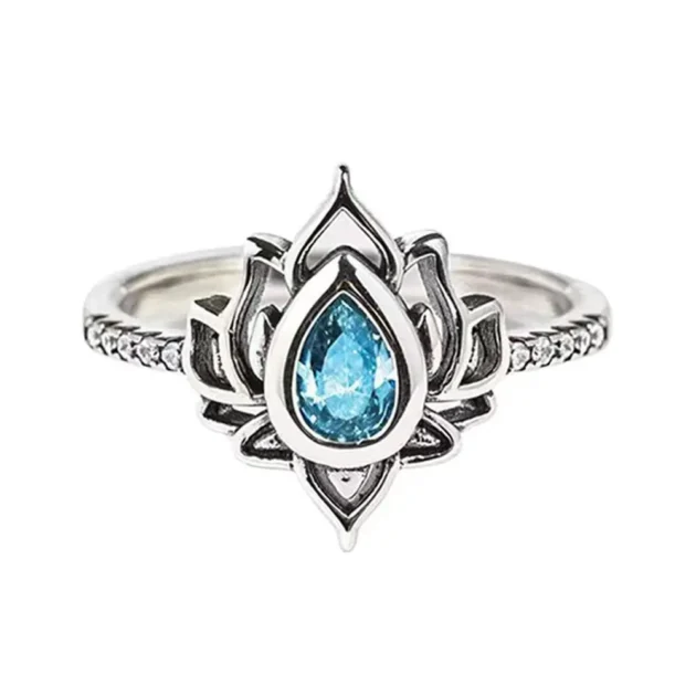 Lotus Flower Ring – Exquisite Fancy Jewelry Gift for Women, Trendy Anniversary Style - Image 3