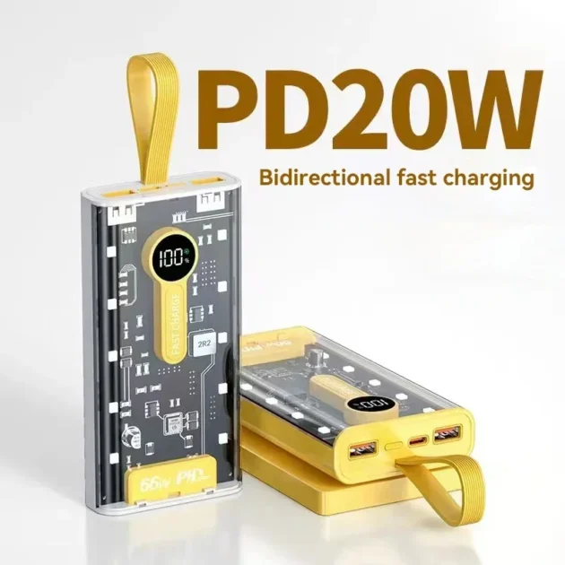 50000mAh Large Capacity Power Bank – PD 20W Fast Charging Portable Charger for iPhone, Samsung, Huawei - Image 2