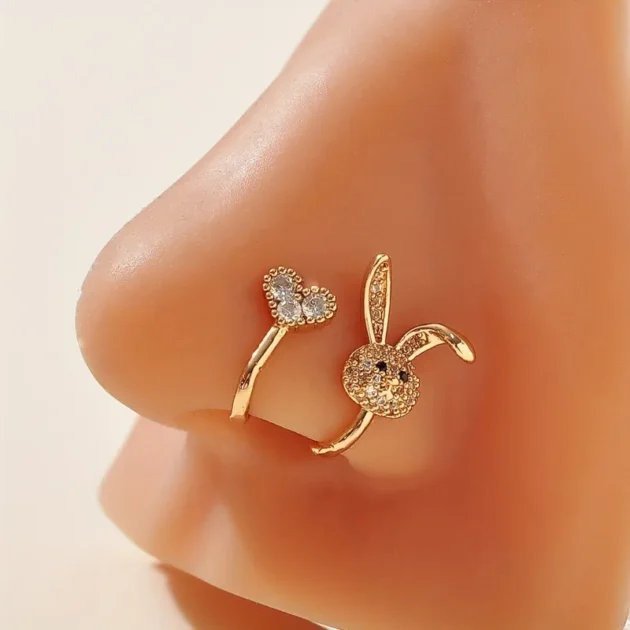 Cartoon Rabbit Nose Ring