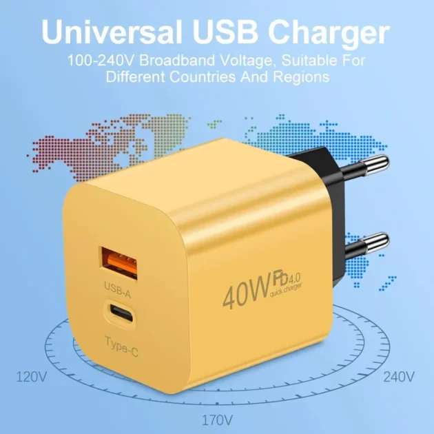 40W Type-C Fast Charger Adapter – PD USB Quick Charging for iPhone, Samsung & Xiaomi - Image 5