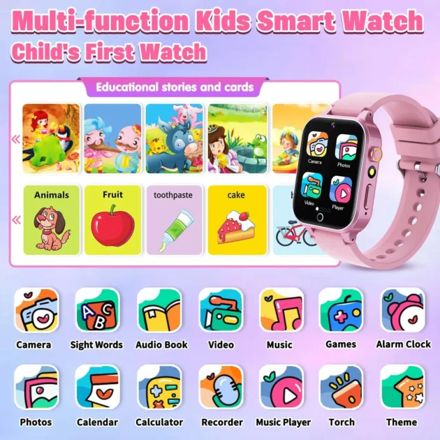Kids Game Smartwatch 2025 – Boys & Girls Watch with Music, Pedometer, Video & Audio Recording, Perfect Birthday Gift - Image 6