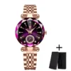 2025 Rose Gold Steel Quartz Watch – Luxury Jewelry Design Waterproof Fashion Swiss Timepiece for Ladies