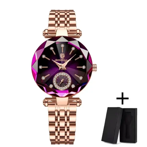 Rose Gold Steel Quartz Watch