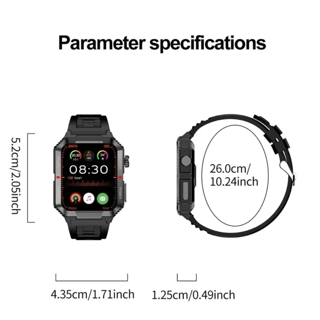 GPS Smartwatch for Men – 1.99" HD Screen, Bluetooth Call, 120+ Sports Modes, Outdoor Weather Data, Waterproof Smart Watch - Image 6