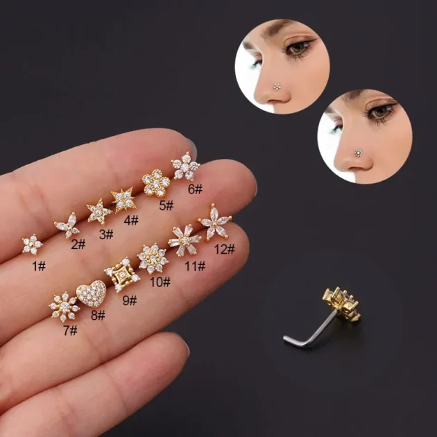 20G Stainless Steel Nose Pin – Classic Piercing Jewelry for Women and Girls - Image 2