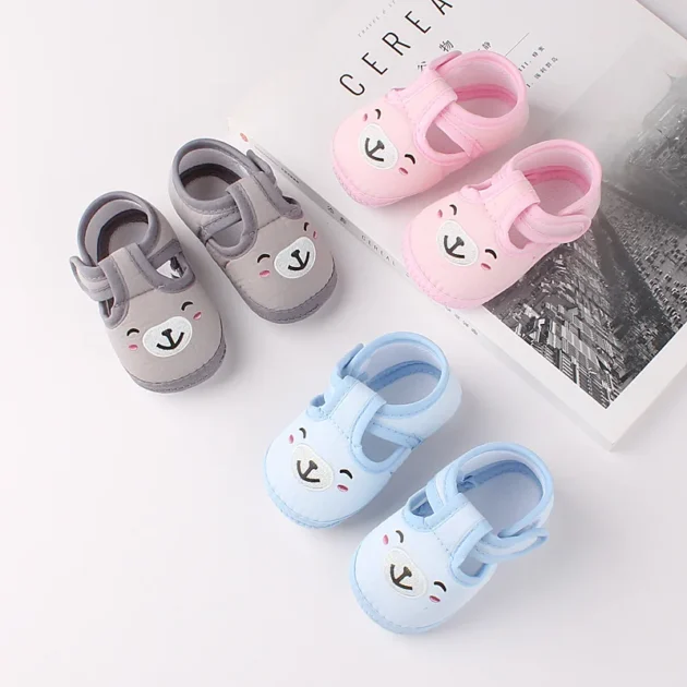 Spring Autumn Non-slip Baby Walking Shoes Cute Cartoon Bear First Walkers for Newborns - Image 4