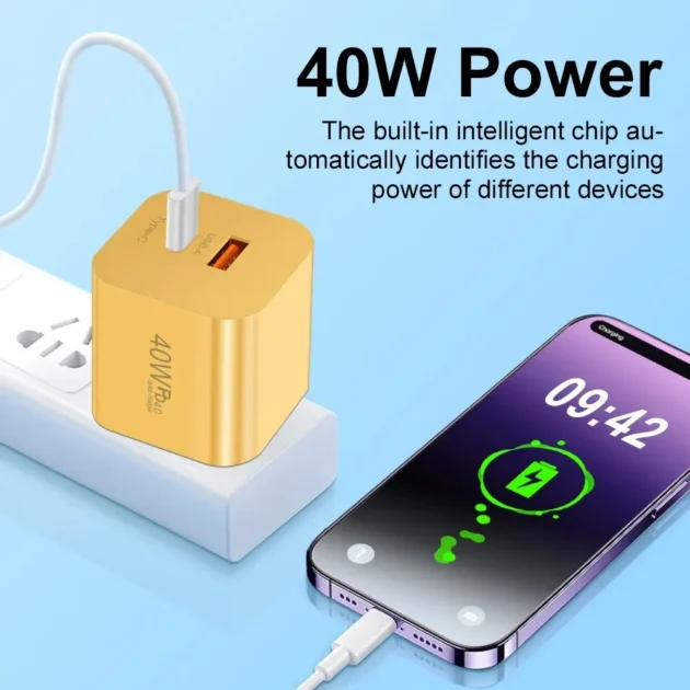 40W Type-C Fast Charger Adapter – PD USB Quick Charging for iPhone, Samsung & Xiaomi - Image 6