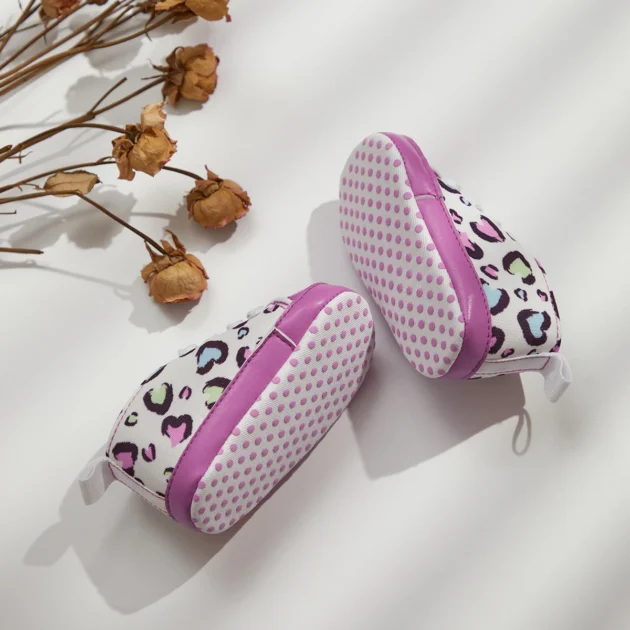 Cute Baby Trainers Toddler Girls Casual Canvas Shoes with Gingerbread & Flower Print, Non-Slip Walking Flats - Image 6