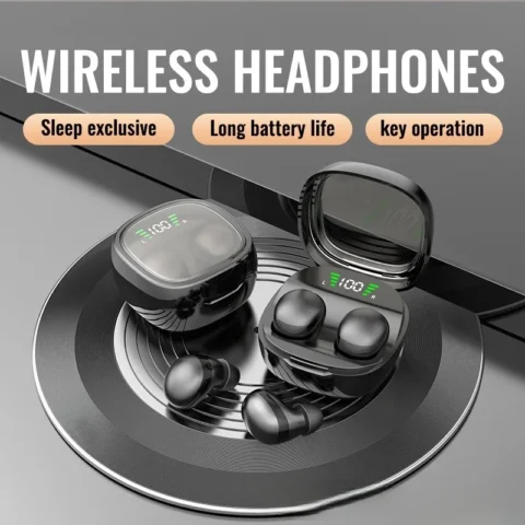 Invisible Bluetooth Earbuds – Mini Wireless Earphones with Bluetooth 5.3, Long Battery Life & Touch Control for Android & iOS