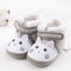 Winter Newborn Baby Boots – Cute Cartoon Boy & Girl Toddler Plush Snow Booties for First Walkers